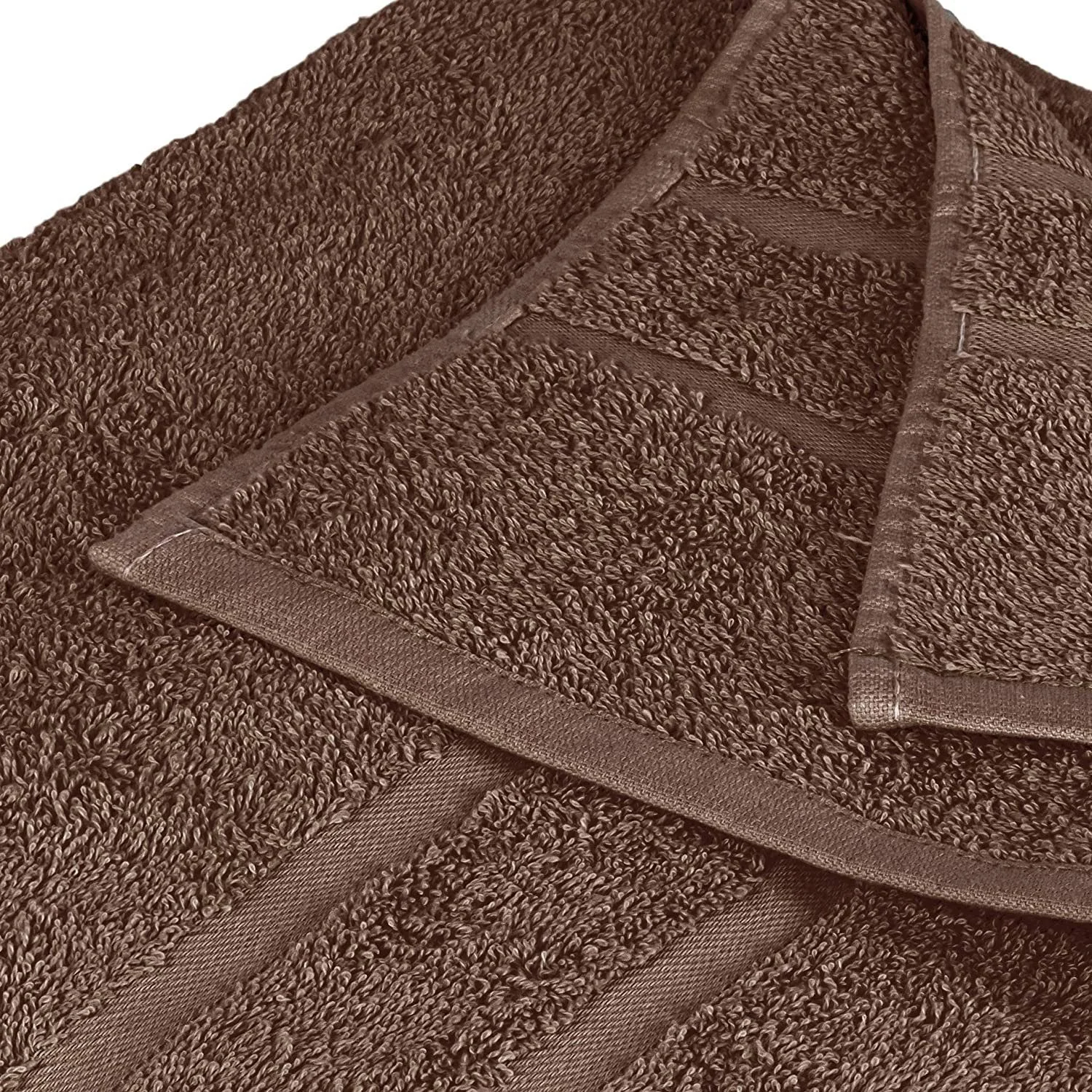 STICKANDSHINE Frottee-Handtücher · Dunkelbraun · 100% Baumwolle · 500 g/m²